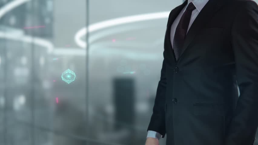 Businessman with AI and Natural Language Processing hologram concept Royalty-Free Stock Footage #1101737963