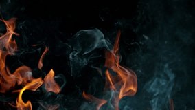 Super slow motion of fire isolated on black background. Filmed on high speed cinema camera at 1000 fps - Powered by Shutterstock - Get 15% off with code: PIKWIZARD15