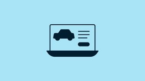 Blue Hardware diagnostics condition of car icon isolated on blue background. Car service and repair parts. 4K Video motion graphic animation . - Powered by Shutterstock - Get 15% off with code: PIKWIZARD15