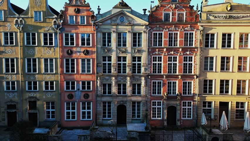 Aerial View Of The Medieval European City Of Gdansk Poland