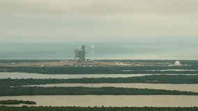 Space shuttle leaving launch pad. Rocket liftoff. Launch of the space rocket.  - Powered by Shutterstock - Get 15% off with code: PIKWIZARD15