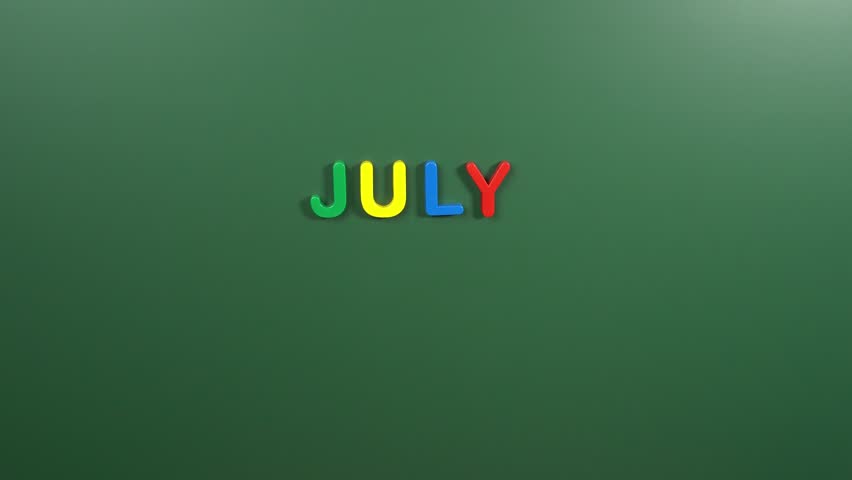 Hand sticking a sticker 1 July calendar day on school board. 1 date of July. First day of July. 1st date number. 1 day calendar. One date. Canada | Shutterstock HD Video #1101772997