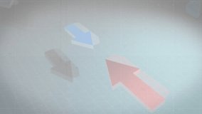 Animation of scope scanning and with arrows and glitch. global data processing, communication, digital interface, technology and networking concept digitally generated video. - Powered by Shutterstock - Get 15% off with code: PIKWIZARD15