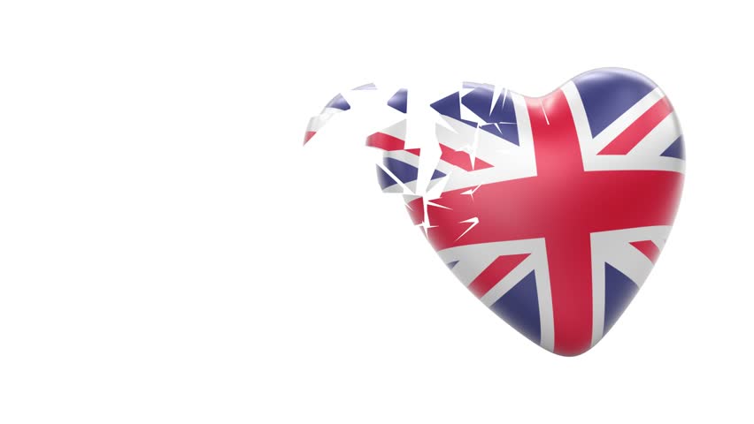 Flag of Britain in white background. 3D Illustration. | Shutterstock HD Video #1101785989