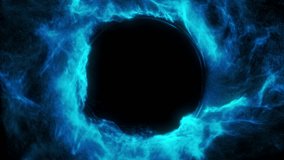 Abstract blue light, smoke and plasma effect around copy space. Perfect for logo placement or content reveal. 3D render, 4K seamless loop	 - Powered by Shutterstock - Get 15% off with code: PIKWIZARD15