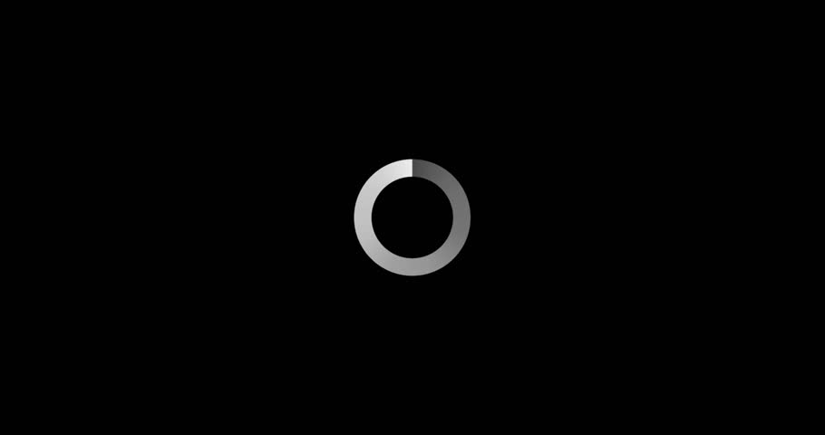 Circle 4K 60 FPS looped Loading preloading buffering waiting icon loop out animation with dark background. Royalty-Free Stock Footage #1101795475