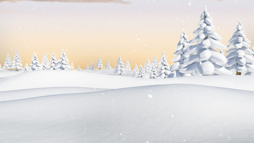 Animation of merry christmas text over winter landcape. christmas, tradition and celebration concept digitally generated video.