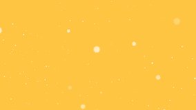 Animation of white spots of light moving over crying with joy emoji on yellow background. social media, celebration, event and communication network concept digitally generated video.