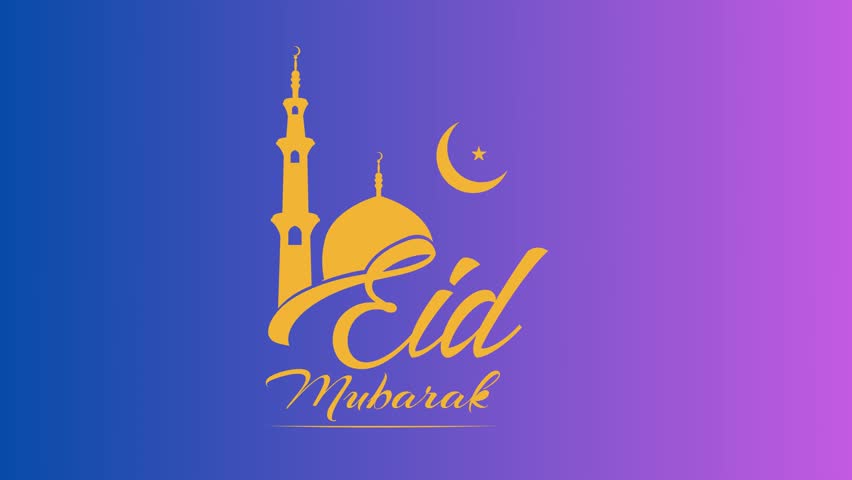 Eid Mubarak ,Eid Al Adha and Eid Al Fitr Happy holiday written in arabic calligraphy. Eid social media animated post video.  | Shutterstock HD Video #1101805267