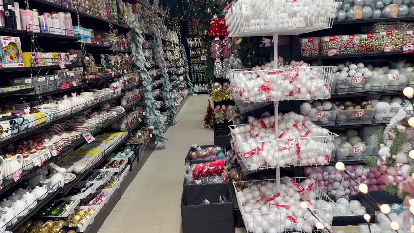 A large decorated store of New Year
