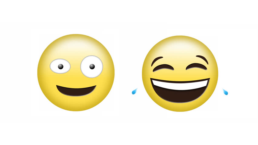 Animation of joking and laughing emoji icons over white background. global social media, communication, digital interface, technology and networking concept digitally generated video. | Shutterstock HD Video #1101816205