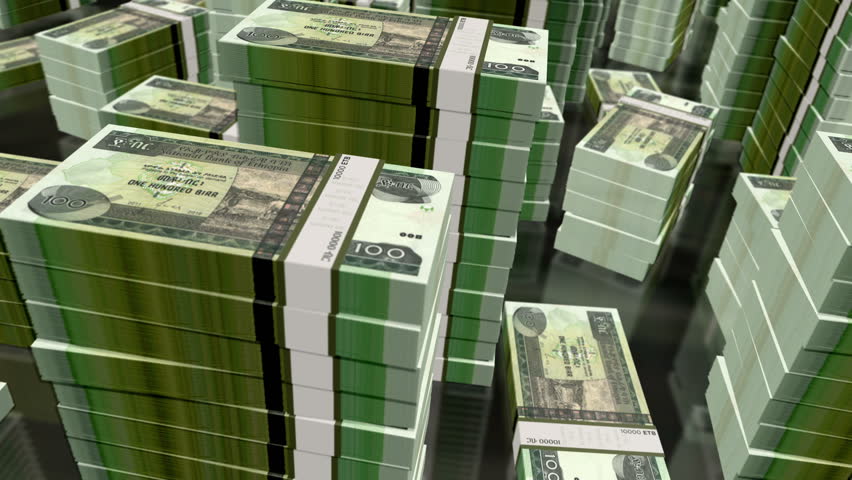 Ethiopia money Ethiopian Birr money notes packs loop. 3D flight over 100 ETB banknotes stacks towers. Loopable seamless abstract background concept of business, economy crisis and finance. | Shutterstock HD Video #1101818085