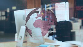 Animation of globe and data processing over handshake. global connections, business, digital interface, technology and networking concept digitally generated video. - Powered by Shutterstock - Get 15% off with code: PIKWIZARD15