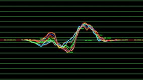 Animation of clock with rotating hands and data processing on colourful line graph. global communication and data security concept, digitally generated video. - Powered by Shutterstock - Get 15% off with code: PIKWIZARD15