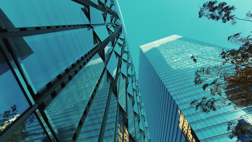 Modern skyscraper office building in downtown New York City