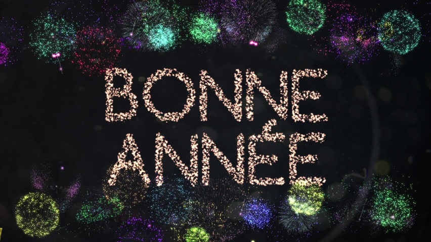 Animation of fireworks and text bonne annee on black background. party and celebration concept digitally generated video. - Powered by Shutterstock - Get 15% off with code: PIKWIZARD15