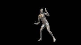 Modern Dance 3D Transparent Alpha Video