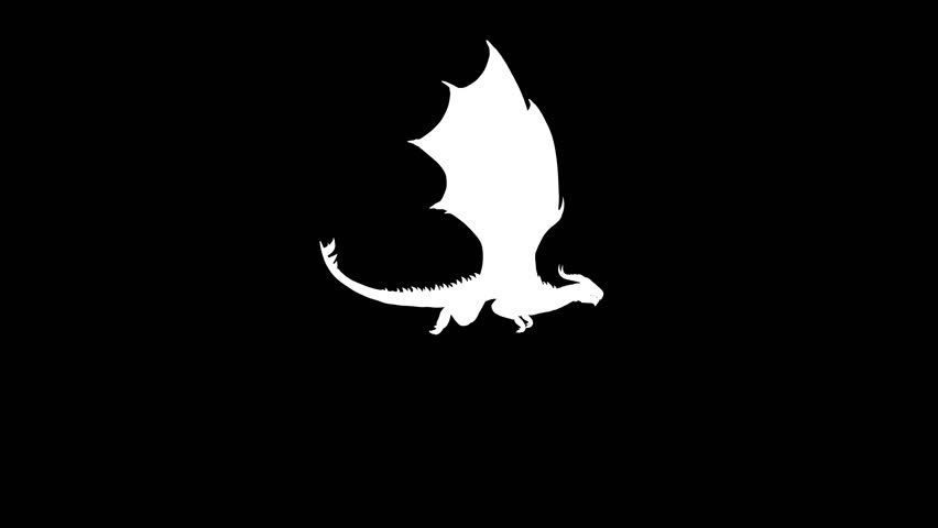 Dragon Silhouette Transparent Alpha Video 