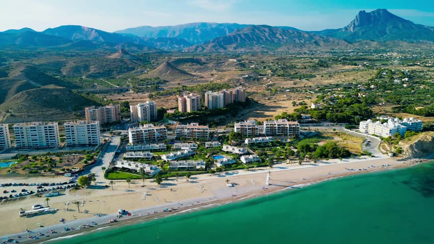 Beach Platja del Parad�s near Villajoyosa, South Spain
