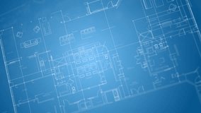 House plans animation. Architecture design - blueprint plan - Powered by Shutterstock - Get 15% off with code: PIKWIZARD15
