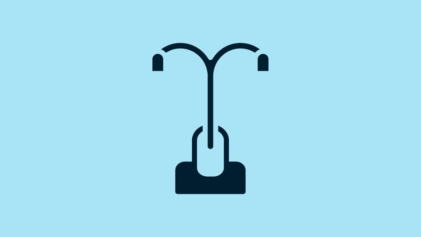 Blue Street light system icon isolated on blue background. 4K Video motion graphic animation . | Shutterstock HD Video #1101863183