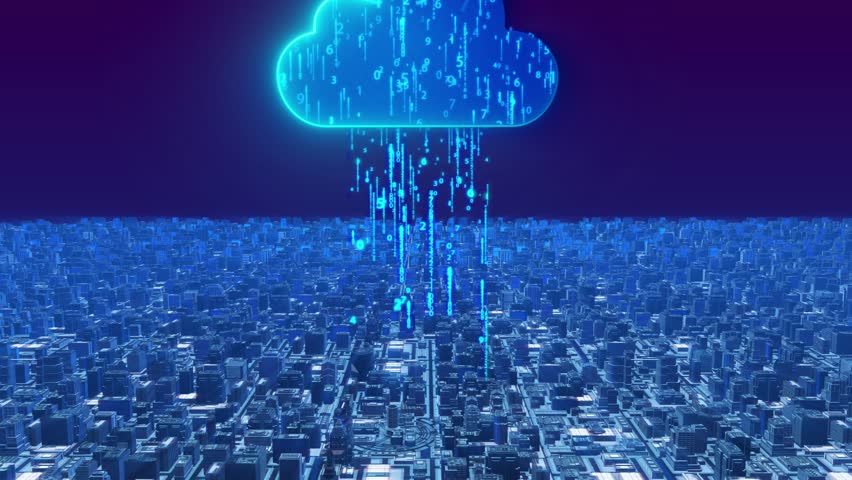 Smart city and cloud computing network concept | Shutterstock HD Video #1101876649