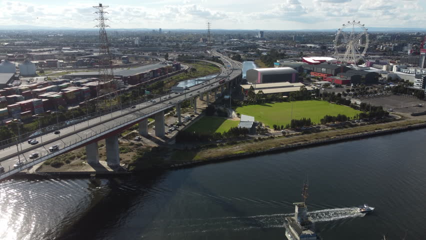 The Melbourne Docklands and surrounds from the air. 