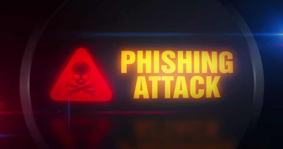 Phishing attack symbol light flashing on display macro view. Cyber attack security breach with skull icon on car dashboard control screen. Loopable and seamless abstract technology concept.  | Shutterstock HD Video #1101885257