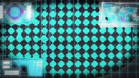 Animation of scope scanning and data processing. global data processing, communication, digital interface, technology and networking concept digitally generated video. - Powered by Shutterstock - Get 15% off with code: PIKWIZARD15