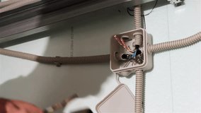 Soldering of wiring in the electrical box
