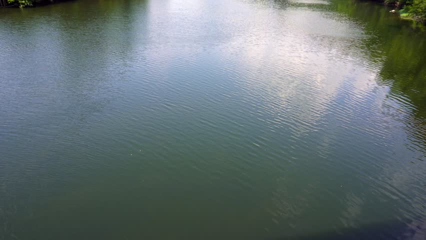 James River Gorge at Blue Ridge Parkway in Virginia. View of the James River water gap, a rare geological feature. The lowest point on the parkway and historically significant river throughway.
