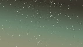 Animation of christmas santa hat over decorations and snow falling. christmas, tradition and celebration concept digitally generated video.