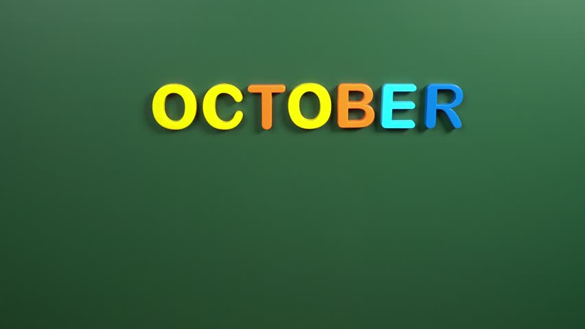 Hand sticking a sticker 31 October calendar day on school board. 31 date of October. Thirty first day of October. 31th date number. 31 day calendar. Thirty one date. Halloween, Halloween night party Royalty-Free Stock Footage #1101924421