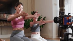 Asian Yoga Instructor and Daughter Create Online Classes for Healthy Living, Fitness on Social Media
