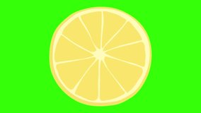 simple video animation lemon on green