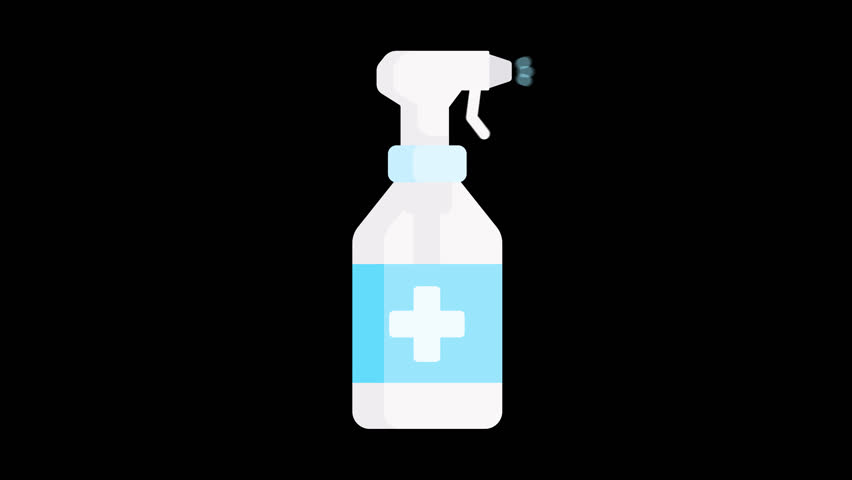 Antibacterial Spray Animated Icon. With Transparent Background | Shutterstock HD Video #1101945573