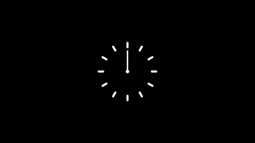 Clock icon Countdown 24 Hour Day Fast Speed. Clock timer rotation 360 UHD Animation. one the black screen . Royalty-Free Stock Footage #1101951149