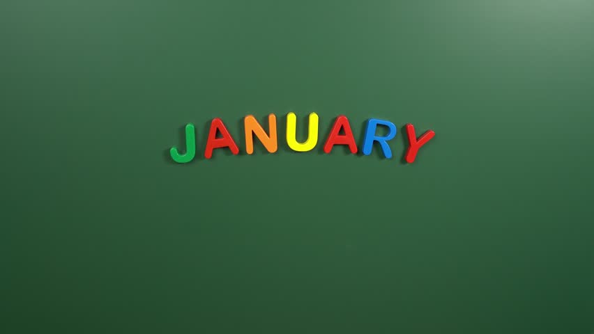 Hand sticking a sticker 1 January calendar day on school board. 1 date of January. First day of January. 1st date number. 1 day calendar. One date | Shutterstock HD Video #1101968553