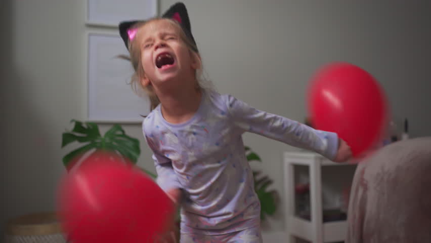 Child Shouting Loud. Crazy Shocked, Going Mad and Emotional Little Girl. Young Funny Girl Yelling Screaming. Upset Child Scream Loudly. Attention Deficit Hyperactivity Disorder. Royalty-Free Stock Footage #1101981039