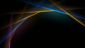 Colorful neon laser lines abstract hi-tech background. Seamless looping glowing motion design. Video animation Ultra HD 4K 3840x2160