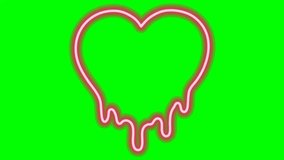 Illustration of melted love icon on green background - Powered by Shutterstock - Get 15% off with code: PIKWIZARD15