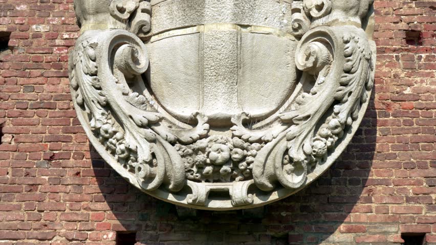 Ancient Medieval Statue Located in the Courtyard of the Castello Sforzesco in Milan.