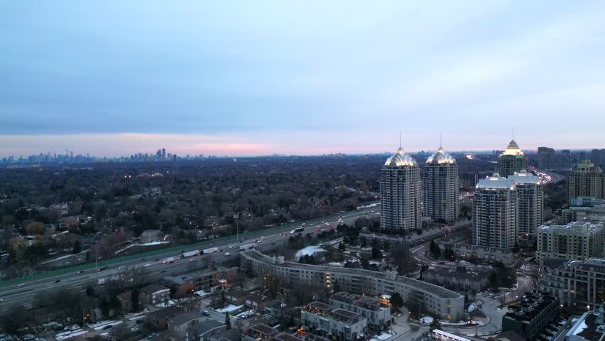 aerial view of skyscrapers in Toronto