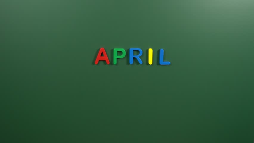 Hand sticking a sticker 1 April calendar day on school board. 1 date of April. First day of April. 1st date number. 1 day calendar. One date. Happy Fools, National Cyprus | Shutterstock HD Video #1102009963