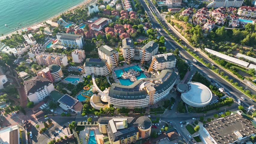 Hotels filmed on a drone Turkey Alanya Avsallar 4 K