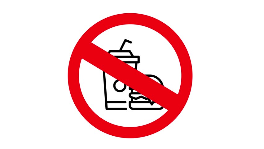 No outside food allowed symbol prohibited sign animation | Shutterstock HD Video #1102016535