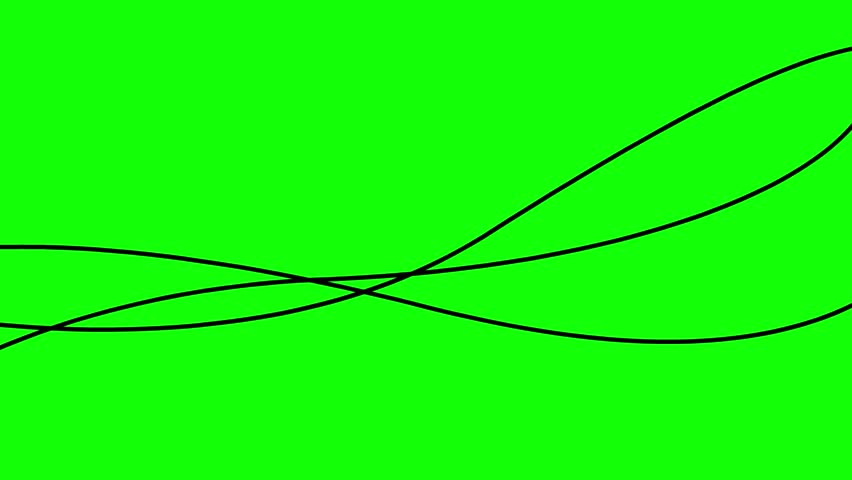Animated stripes. Three blue bars. Decorative lines. Waves gradually changes shape. Looped video. Flat vector illustration isolated on a green background. | Shutterstock HD Video #1102017291