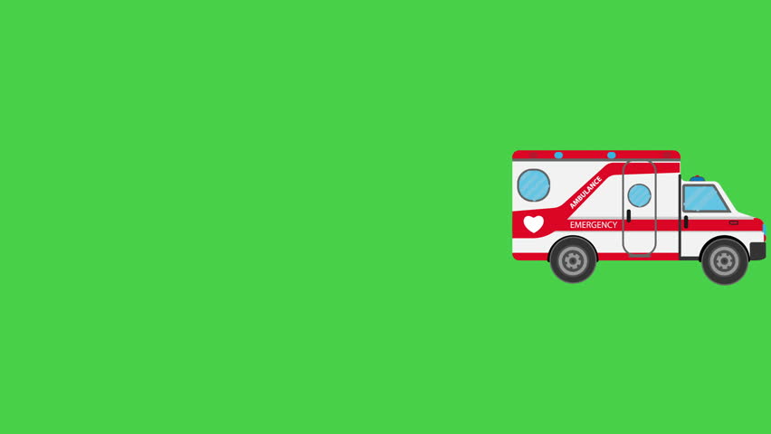 Animated ambulance green and white screen, 3D Animation | Shutterstock HD Video #1102026149