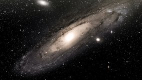 Spiral Galaxy Rotation Loop With Millions Of Stars - 4K Rotating Spiral Galaxy, Deep Space Exploration, Birth Of A Galaxy. Rotating Spiral Galaxy on Space Background 4K 3D abstract animation. - Powered by Shutterstock - Get 15% off with code: PIKWIZARD15