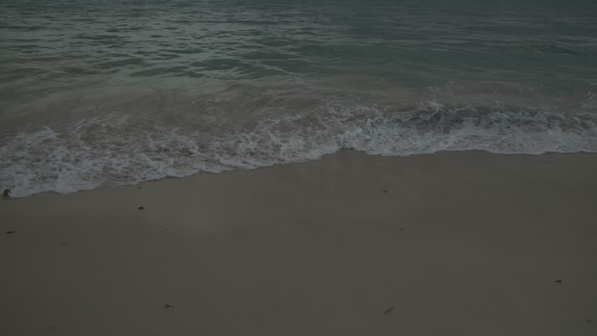 Waves, beach and sunrise over Atlantic Ocean, Bavaro Beach, Punta Cana, Dominican Republic, West Indies, Caribbean, Central America